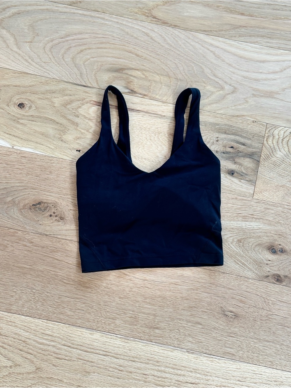 lululemon athletica Black Crop Tank Top